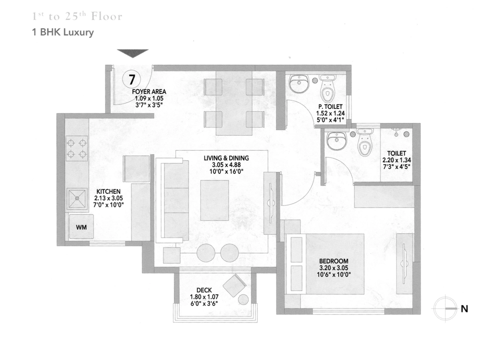 1 BHK Luxury